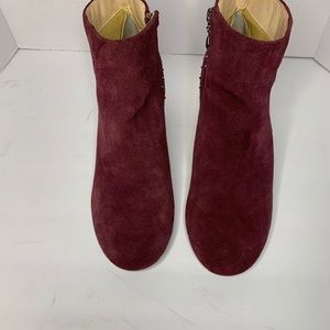 mark. Maroon Suede Studded  Ankle Bootie Size 9